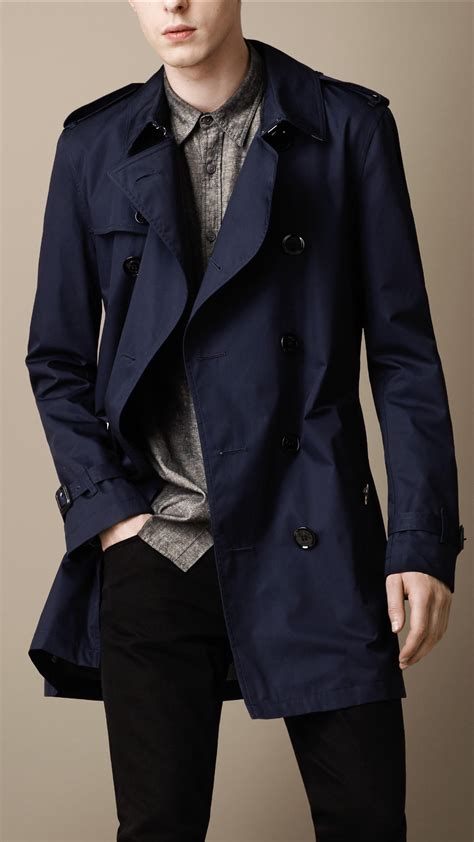 burberry trenchcoat herren blau|burberry kensington trench coats.